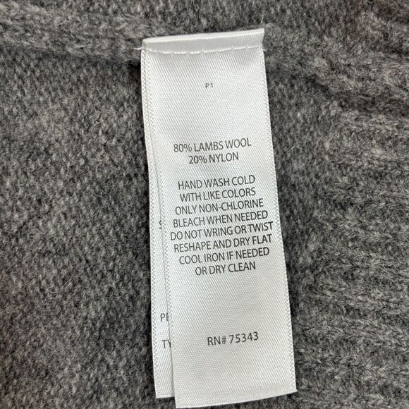 Refectory Sweater Men's Medium Gray Lambswool Elbow Patch Crewneck - Picture 7 of 7